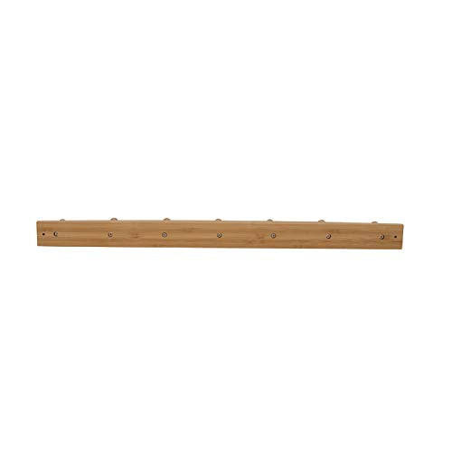 Spectrum Diversified Wall-Mounted 7 Peg Bamboo Hat & Coat Hanger M41341
