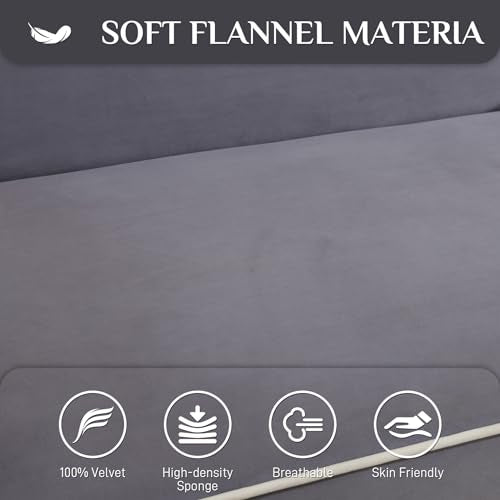 3 in 1 Convertible Sleeper Sofa Couch with Pullout Bed, Grey F8358