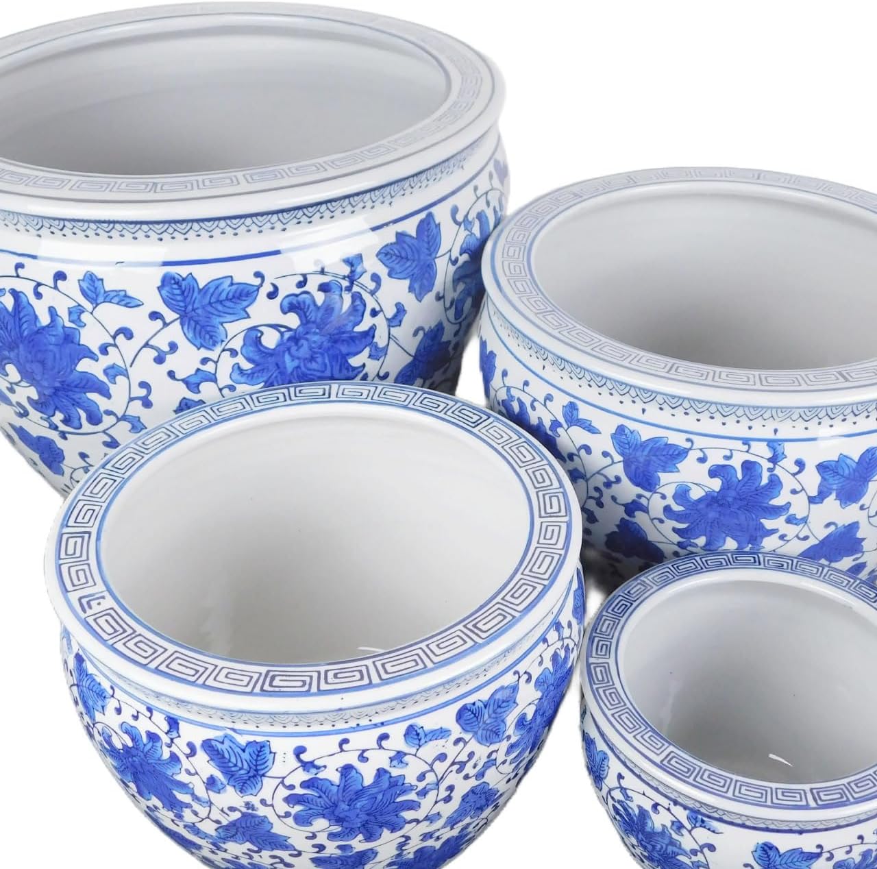 Blue and White Jardiniere by Oriental Furnishings X462213