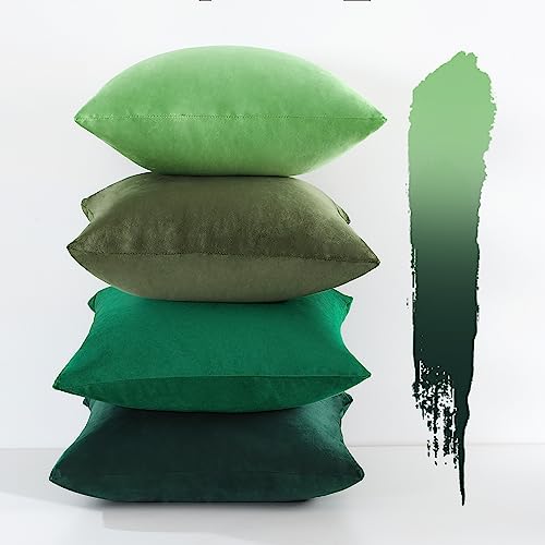 MADIZZ Set of 4 Velvet Decorative Throw Pillow Covers 18 x 18 Inch N84079