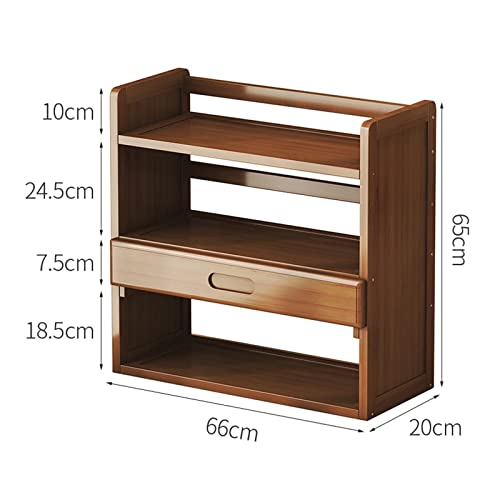 3-Tier Wooden Desktop Bookshelf with Drawer C1474