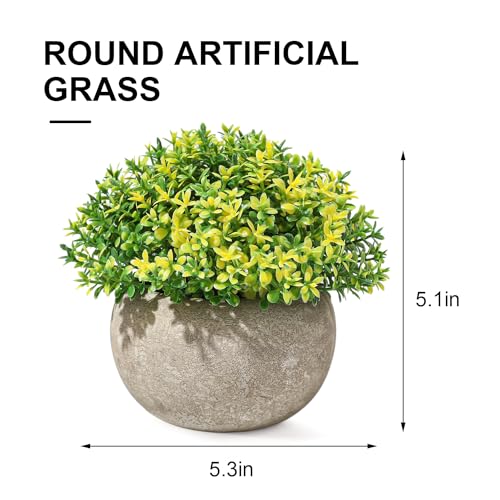 Mini Fake Grass Ball in Paper Pot Artificial Succulent Plant L97248