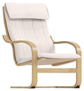 The Duable Poang Chair Cover Replacement is Custom Made Compatible for IKEA Poang Armchair Slipcover Only. (Polyester Flax Beige)