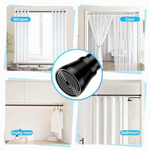 AIZESI 2pcs Adjustable Tension Curtain Rod 12-20 Inch for Windows and Cabinets I39310