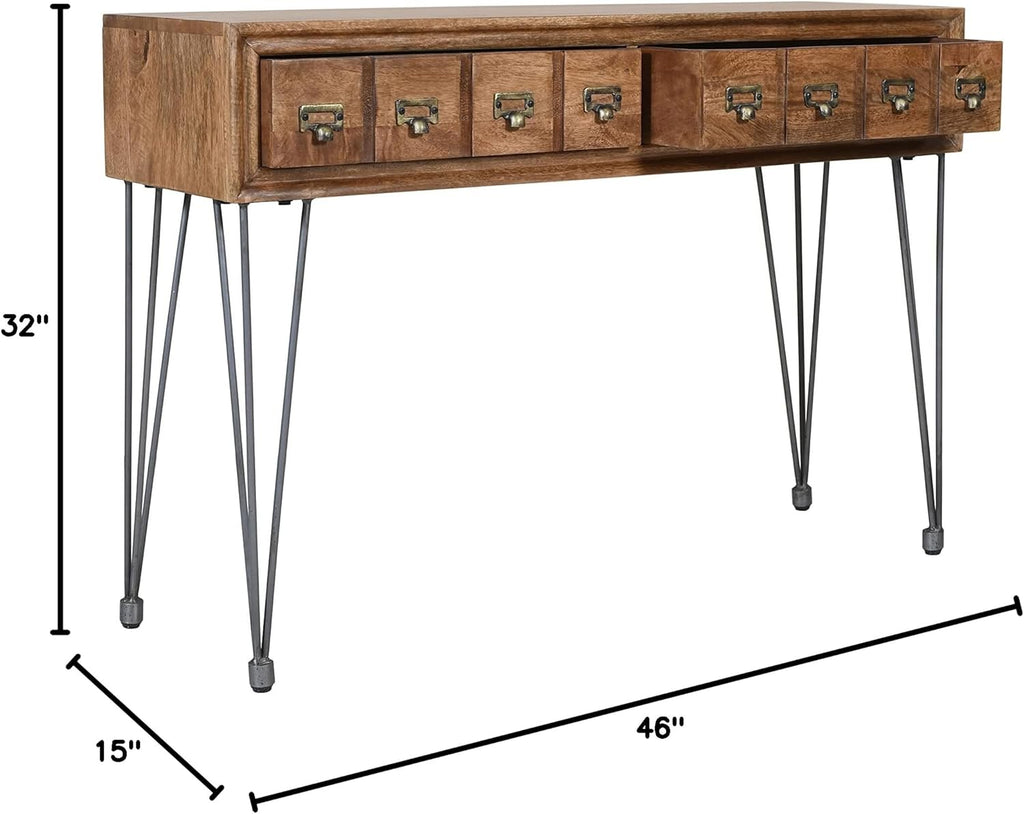 Jofran Inc. American Vintage Solid Wood Console Table with Apothecary Drawers V71806