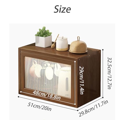 Rustic Mini Countertop Cabinet with Door and Drawer W474942
