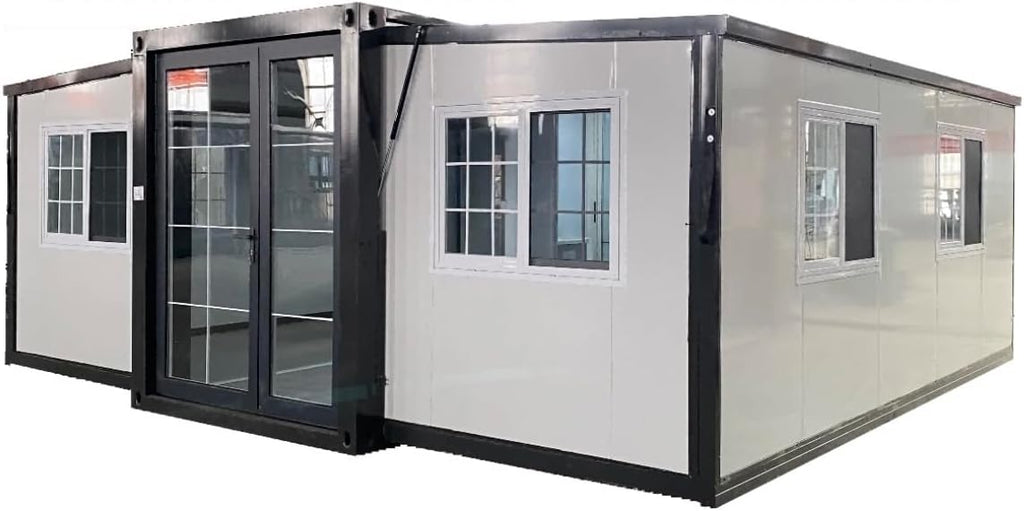 SAA Tiny Expandable Prefab House to Live in 1 Bathroom, 2 Rooms & 1 Kitchen- Foldable House, Container Home, Portable House, Tiny House for Small Family, Modular Guest House – 19 x 20 FT
