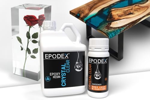 EPODEX® Deep Pour Casting Epoxy Resin Kit, Crystal-Clear, UV-Stabilized, 2:1 Y37472