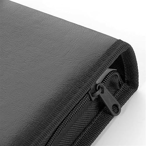CD Case DVD Storage Holder PU Leather Organizer Black 40 Capacity C126283