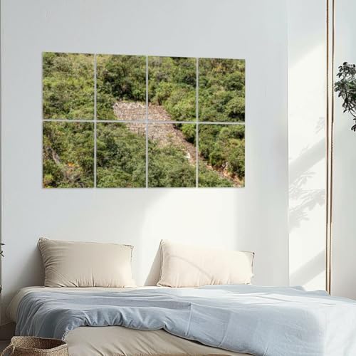 8 Pack Art Acoustic Panels White Stone Soundproof Wall Panels 32"x48" J468