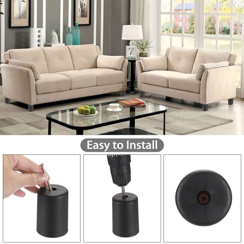 OwnMy 4PCS 3 Inch Plastic Furniture Legs Screw-in Replacement Kit K8056