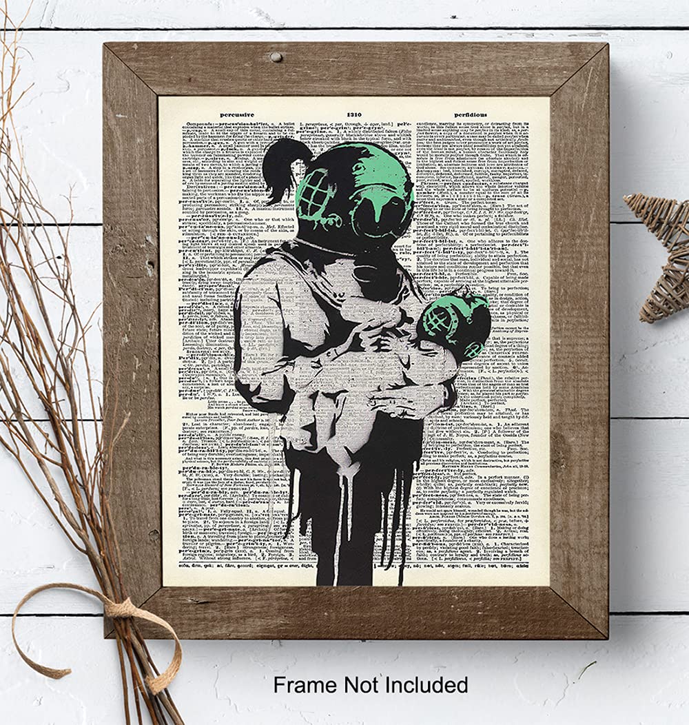 Banksy Wall Art & Decor - Banksy Poster 8x10 - Graffiti Street Art for Home, Living Room, Bedroom H32308