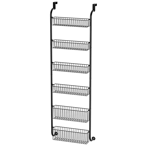 TIMEBAL 8 Tier Over the Door Pantry Organizer with 8 Full Baskets, White V212