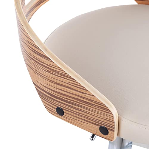 LumiSource Cassis Adjustable Swivel Bar Stool, Chrome D878
