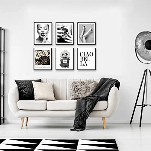 YIXIHOMPT Bathroom Wall Art Prints Set of 6 Black and White Unframed 8x10in Q71827