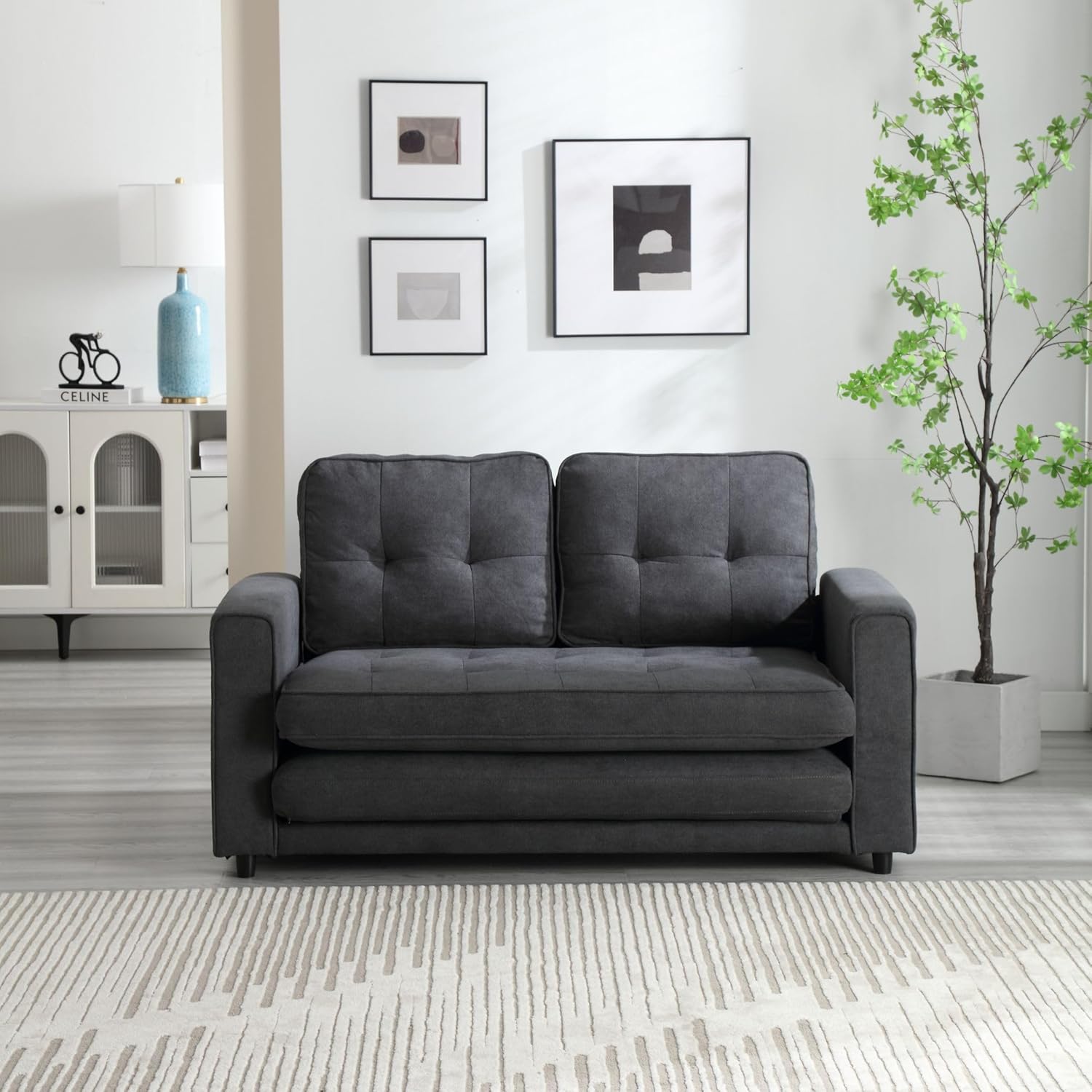 3 Fold Convertible Futon Sofa Bed Sleeper W3878