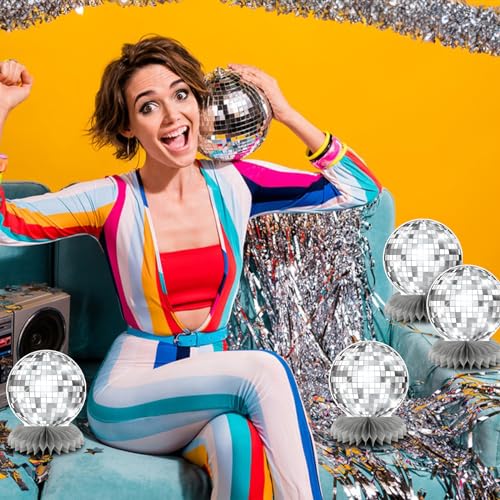 Silver Disco Ball Centerpieces for Party Table Decor I2431