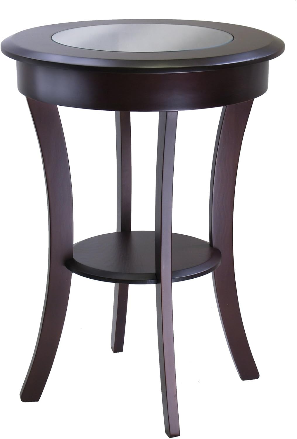 27" Cappuccino Elegant Cassie Wooden Round Accent Table