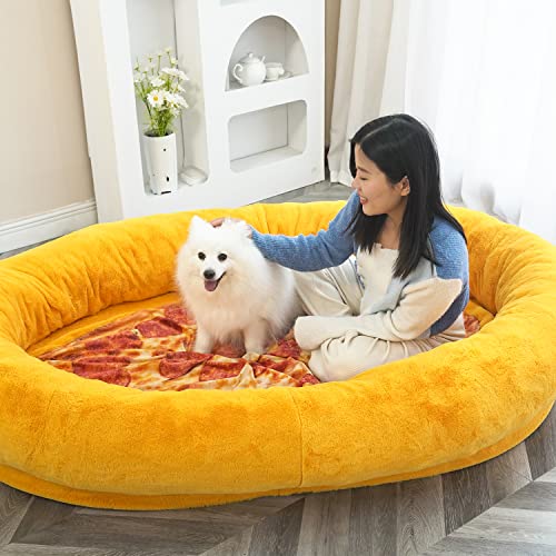 Giant Dog Bed for Human with Matching Blanket, Summer Cooling Fabric X3369