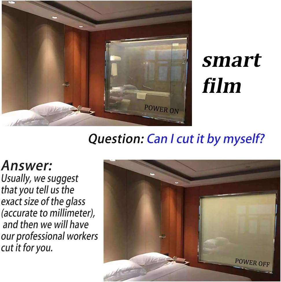 PDLC Switchable Smart Film Privacy Window Sticker 6x12in J757