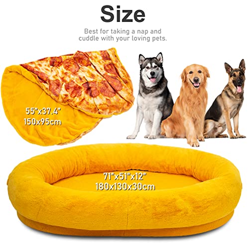 Giant Dog Bed for Human with Matching Blanket, Summer Cooling Fabric X3369