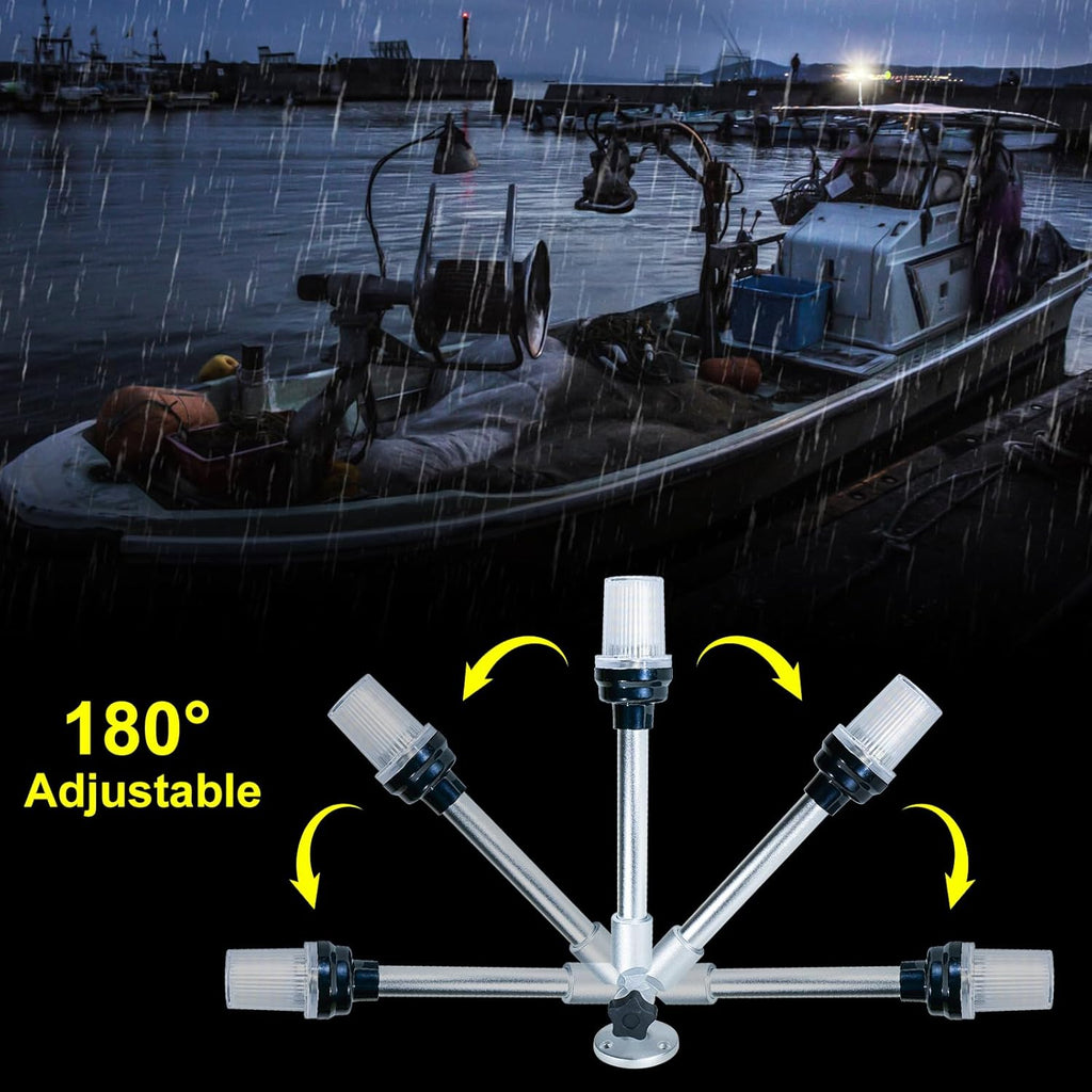 12 Inch LED Fold Down Boat Anchor Light for Pontoon and Fishing Boat I71030