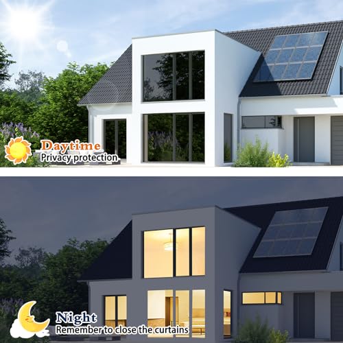 ConCus-T One Way Window Film Privacy Heat Control Anti UV Black 23.62In x 13.1Ft P46416