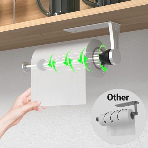 Paper Towel Holder Under Cabinet with Damping Effect, Wall Mount I679