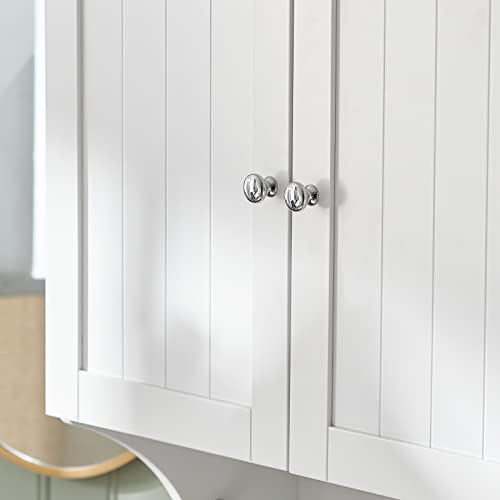 Haotian Mirror Cabinet, Bathroom Wall Cabinet with 2 Doors, White BZR55-W Q701