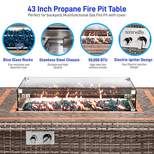 SereneLife SLNFWD74 Portable Outdoor Wood Fire Pit & BBQ Grill D76613