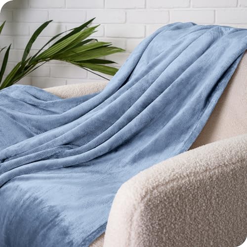 Bare Home Fleece Blanket Twin/Twin XL Emerald Microplush I32439