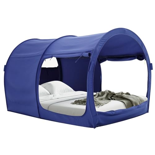 Bed Tent Dream Tents Bed Canopy Shelter Cabin Indoor Privacy Warm Breathable Pop Up Twin Size for Kids and Adult Patent Pending(Mattress Not Included)