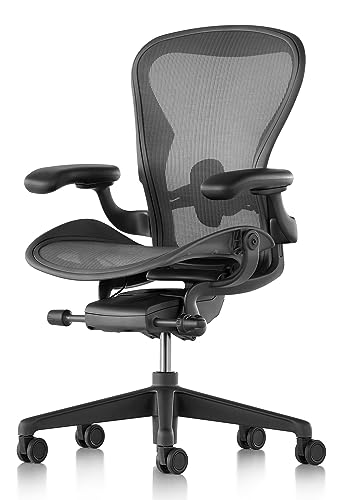 Herman Miller Aeron Chair Size B Graphite Ergonomic Office Desk Chair F44162
