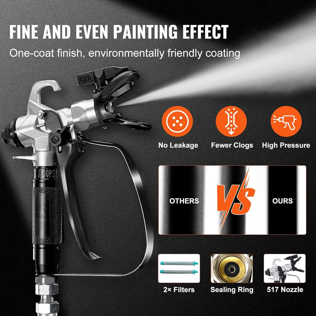 VEVOR Stand Airless Paint Sprayer 3000PSI Electric Handheld K3049
