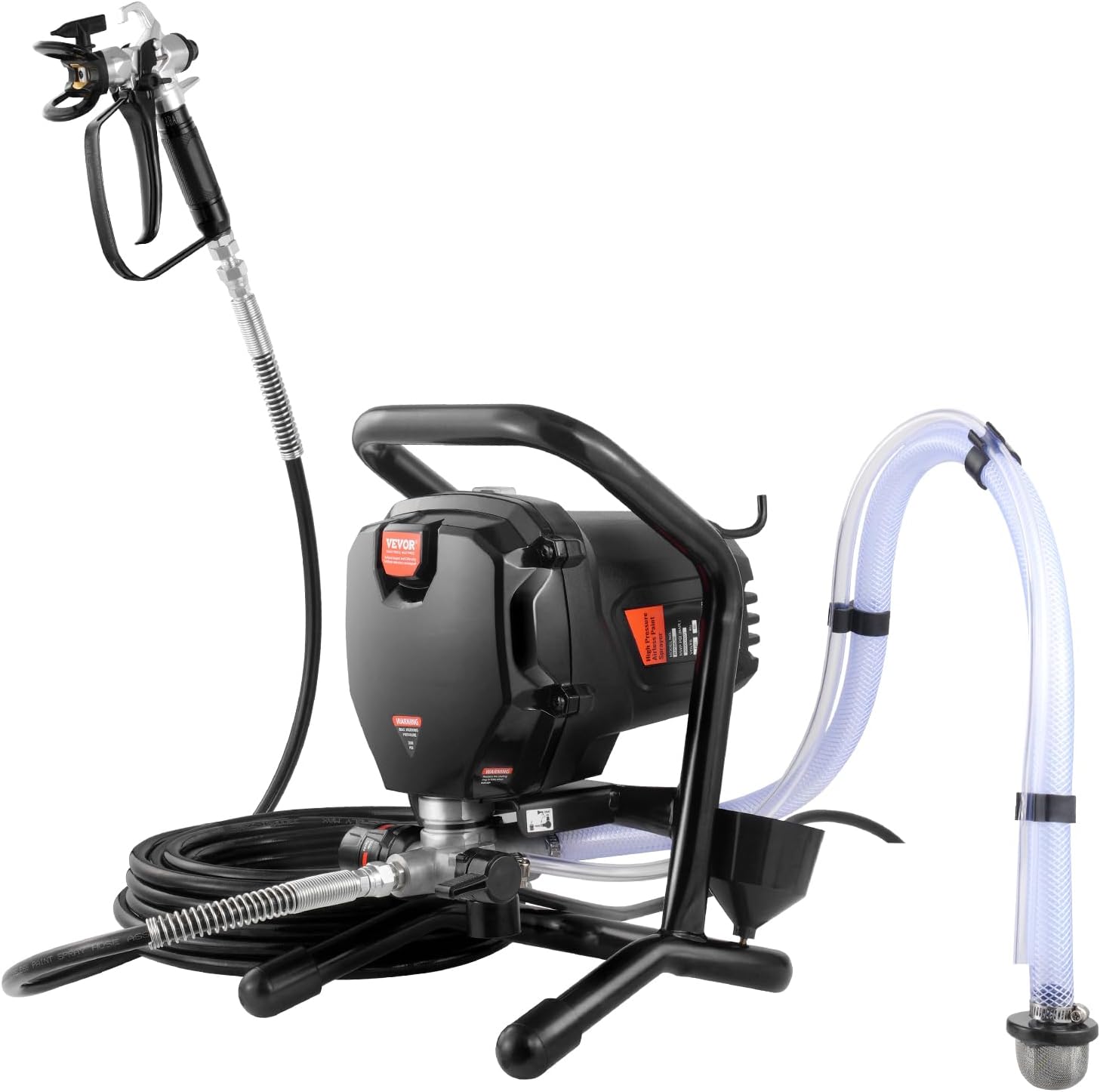 VEVOR Stand Airless Paint Sprayer, 3000PSI 750W Efficient Electric Airless Sprayer,for Home Interior and Exterior Furniture and Fences, Handheld Paint Sprayers, Fine and Even Painting Effect