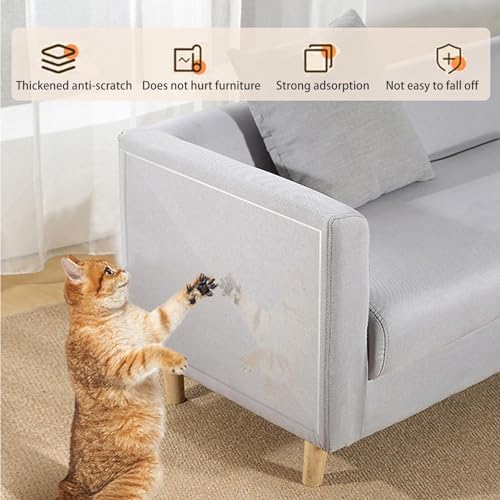 Cat Scratch Furniture Protector, Transparent Sticky Couch Guard C715