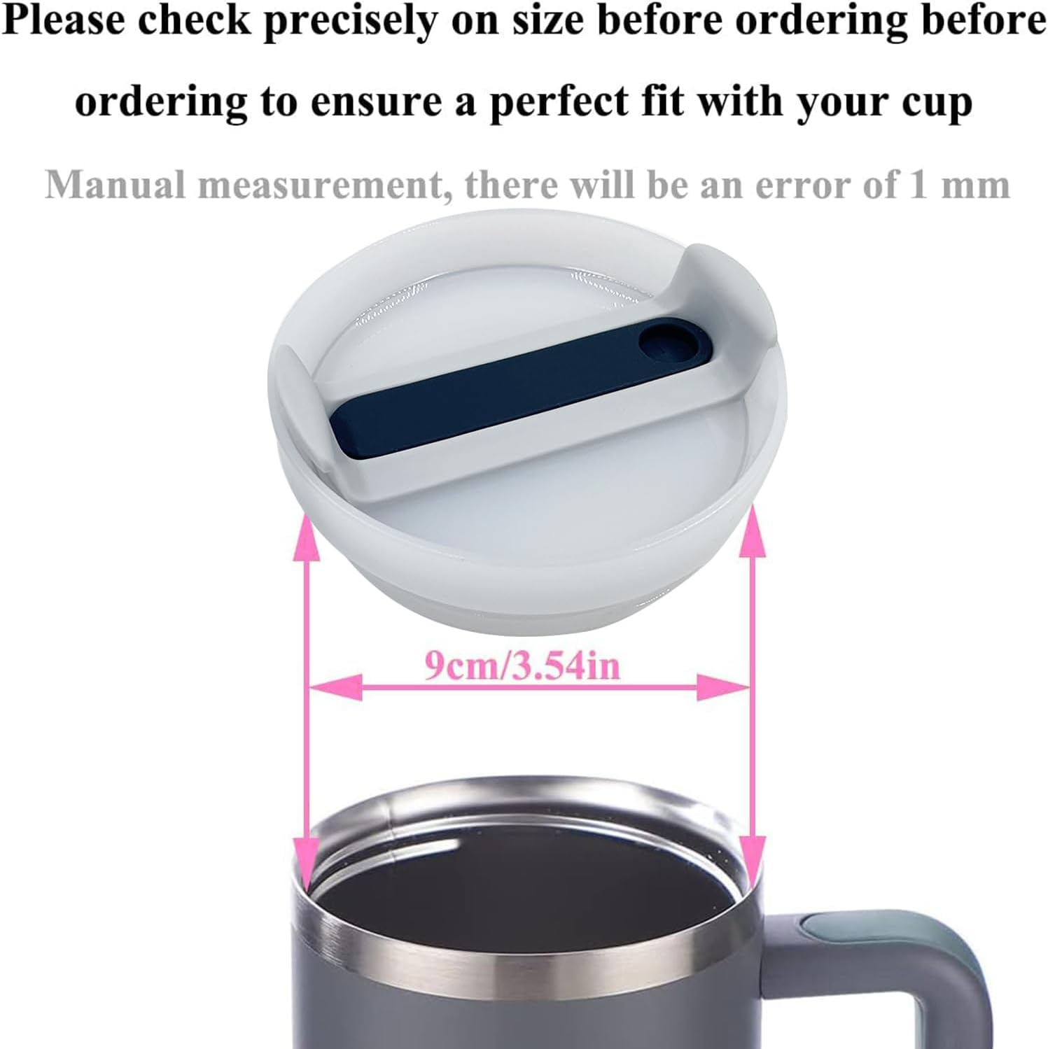 40 OZ Tumbler Lids for Stanley Cup, 2 Pack Replacement, Spill Proof, Green-Grey L61459