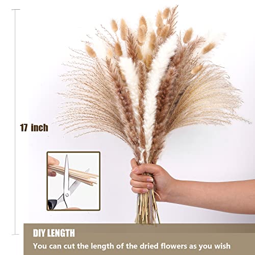 Natural Dried Pampas Grass Bouquet for Boho Home Decor J5317