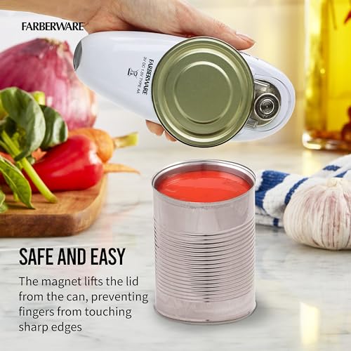 Farberware Hands-Free Automatic Can Opener for Any Size Can, Aqua Z77861