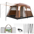 Camping Tent 6 Person Waterproof Windproof Pop-Up Family Tent with Top Rainfly, Mesh Windows, Double Layer, Carry Bag, Tents for Camping, Hiking, Sleepovers