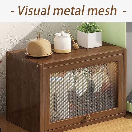Rustic Mini Countertop Cabinet with Door and Drawer W474942