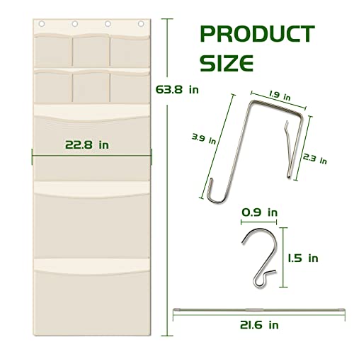 Stuffed Animal Storage Over Door Organizer with 9 Mesh Pockets C4910