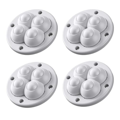 4-Pack Rotating Caster Wheels for Household Items, Black E6937