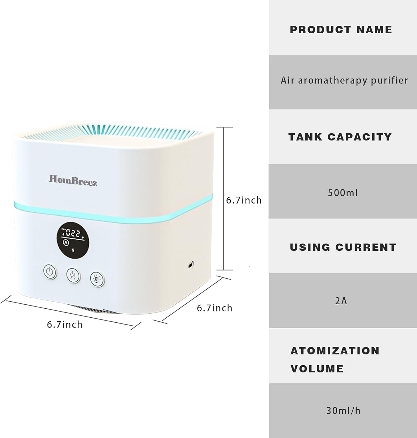 Small Room Air Purifier and Humidifier Combo for Home, White (WG-03) W836787