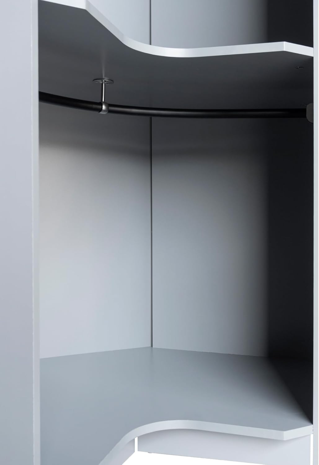 Armoir Wardrobe Closet & Cabinet with Hanging Rail, Freestanding for Bedroom L526172