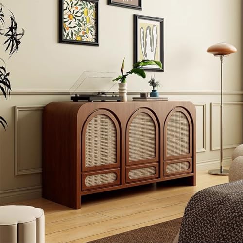 French Antique Style Rattan Wood Dining Cabinet B4999