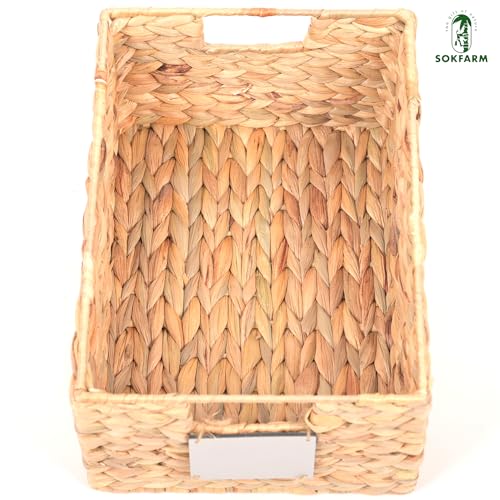Water Hyacinth Woven Storage Baskets 3 Pcs (12 Inch) F1508