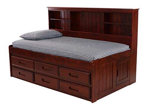Discovery World Furniture Twin Bookcase Day Bed with 6 Drawers K93871