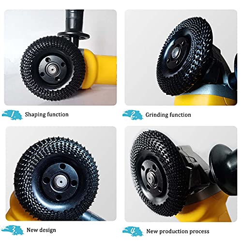OBA 3Pcs 4 Inch Angle Grinder Wood Carving Disc with 7/8" Arbor O118061