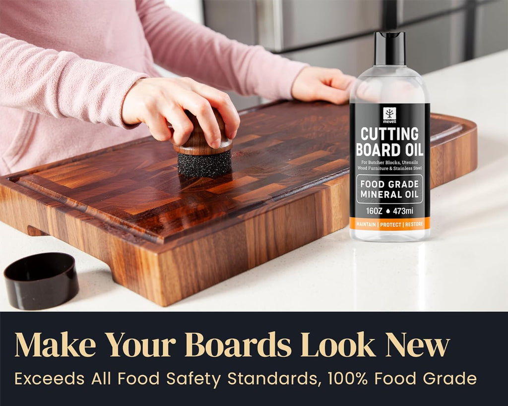 Food Grade Mineral Oil 16 Oz for Butcher Blocks and Cutting Boards D864